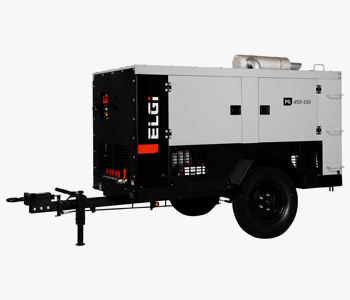 Trolley-mounted air compressors